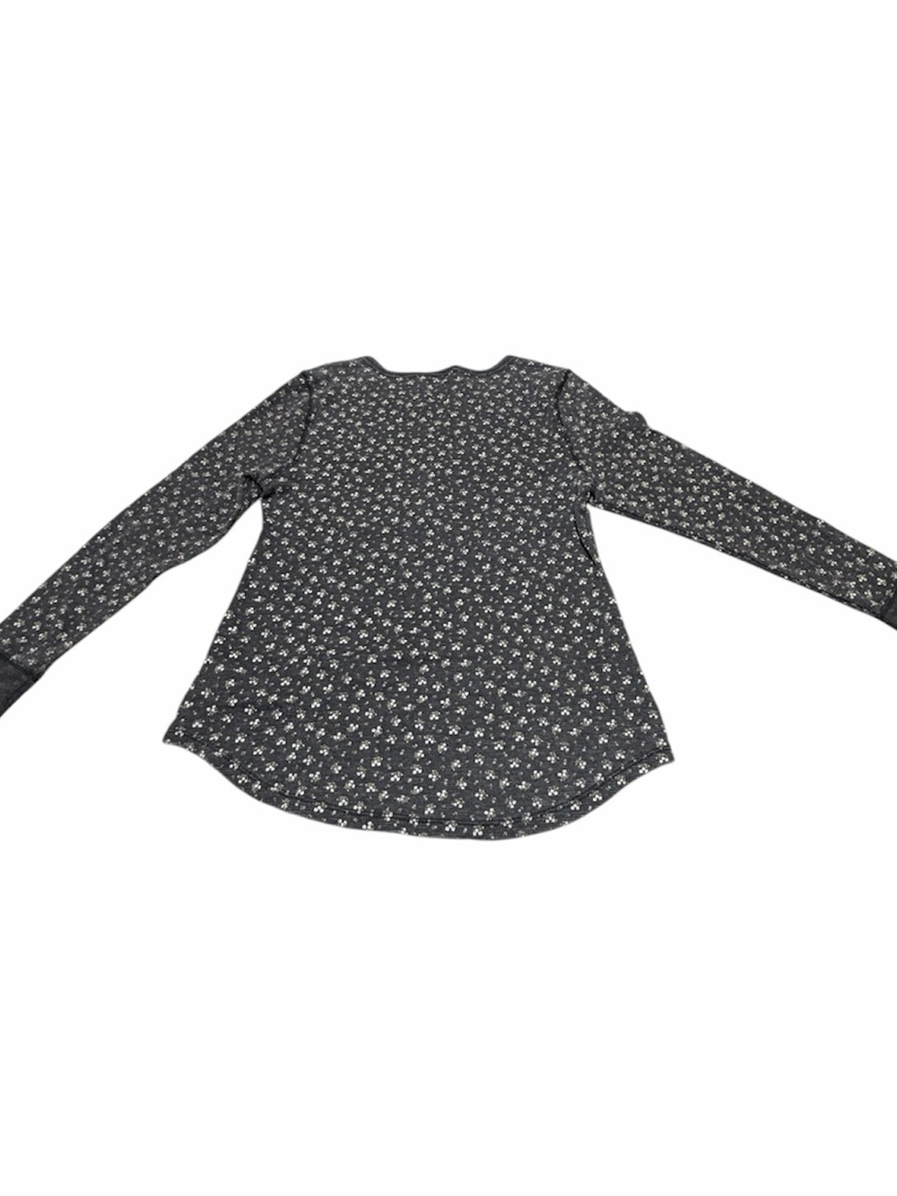 Dark Gray Floral Long Sleeve Top - Picture 6 of 7